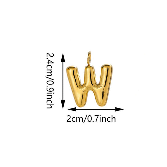 Luggage Buckles Bag Pendants Small Pendants Backpack Accessories Stainless Steel Bubble Letter Light Luxury Electroplated