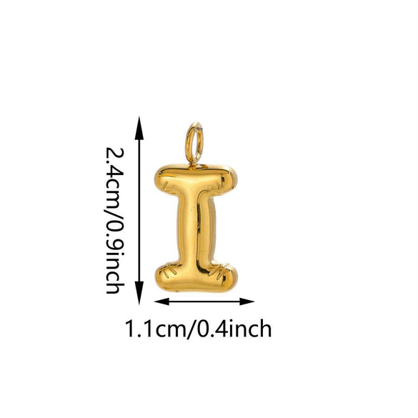 Luggage Buckles Bag Pendants Small Pendants Backpack Accessories Stainless Steel Bubble Letter Light Luxury Electroplated