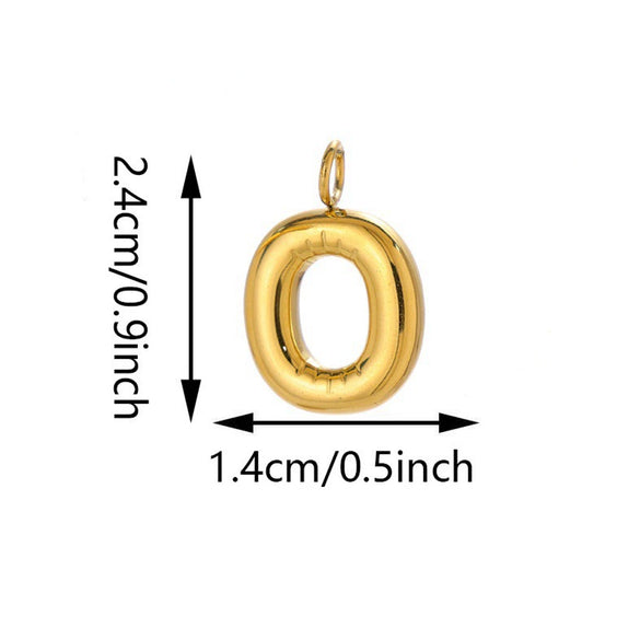 Luggage Buckles Bag Pendants Small Pendants Backpack Accessories Stainless Steel Bubble Letter Light Luxury Electroplated