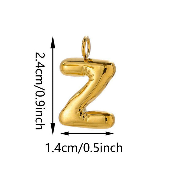 Luggage Buckles Bag Pendants Small Pendants Backpack Accessories Stainless Steel Bubble Letter Light Luxury Electroplated