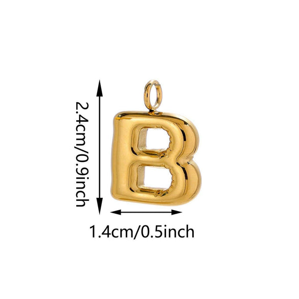 Luggage Buckles Bag Pendants Small Pendants Backpack Accessories Stainless Steel Bubble Letter Light Luxury Electroplated