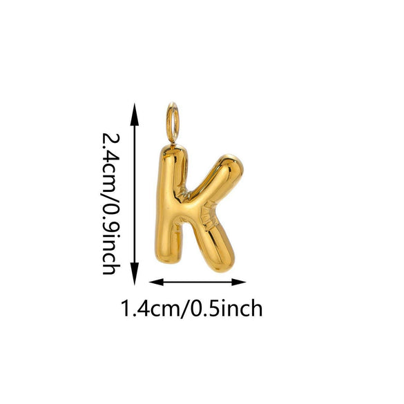 Luggage Buckles Bag Pendants Small Pendants Backpack Accessories Stainless Steel Bubble Letter Light Luxury Electroplated