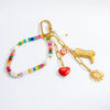 Luggage Chain Pendant Beaded Stainless Steel Fashion Love Water Drops Bells Electroplated