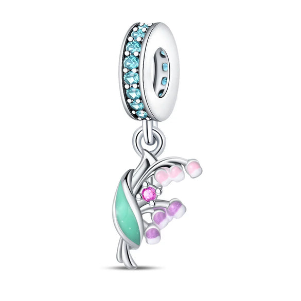 Luminous Diy Accessories Bracelet 925 Silver Plated Dragonfly Butterfly Charm Beads Dripping Oil Design