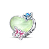 Luminous Diy Accessories Bracelet 925 Silver Plated Dragonfly Butterfly Charm Beads Dripping Oil Design