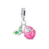 Luminous Diy Accessories Bracelet 925 Silver Plated Dragonfly Butterfly Charm Beads Dripping Oil Design