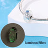 Luminous Glass Beads Charm Copper Silverplated Dripping Oil Bracelet Necklace