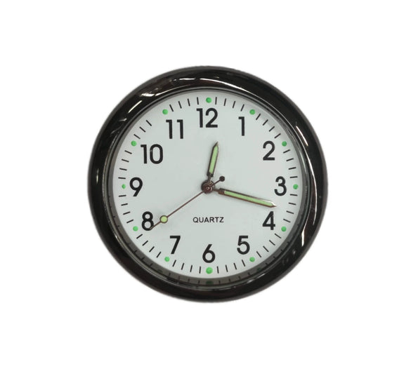 Luminous Metal Car Clock Air Vent Clip Round Dial Alloy Case Business Style