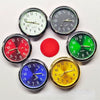 Luminous Metal Car Clock Air Vent Clip Round Dial Alloy Case Business Style