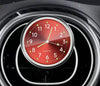 Luminous Metal Car Clock Air Vent Clip Round Dial Alloy Case Business Style
