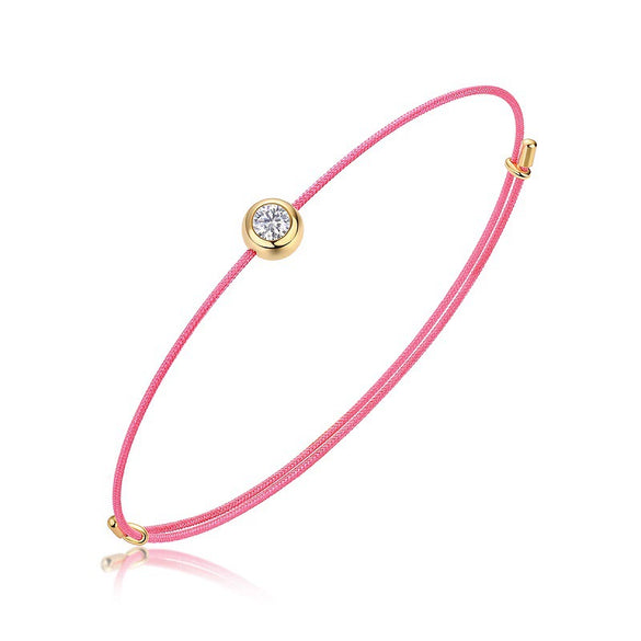 Luminous Red Rope Beaded Moissanite Inlaid 925 Silver Unisex Bracelet