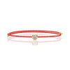 Luminous Red Rope Beaded Moissanite Inlaid 925 Silver Unisex Bracelet