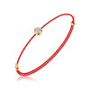 Luminous Red Rope Beaded Moissanite Inlaid 925 Silver Unisex Bracelet