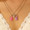 Luminous Tortoise Love Magnetic Pendant Couple Necklace Resin Plastic Animal Shape Electroplating