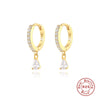 Luxurious High End S925 Sterling Silver Colorful Drop Shaped Women's Earrings With Electroplating