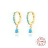 Luxurious High End S925 Sterling Silver Colorful Drop Shaped Women's Earrings With Electroplating