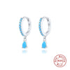 Luxurious High End S925 Sterling Silver Colorful Drop Shaped Women's Earrings With Electroplating