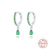 Luxurious High End S925 Sterling Silver Colorful Drop Shaped Women's Earrings With Electroplating