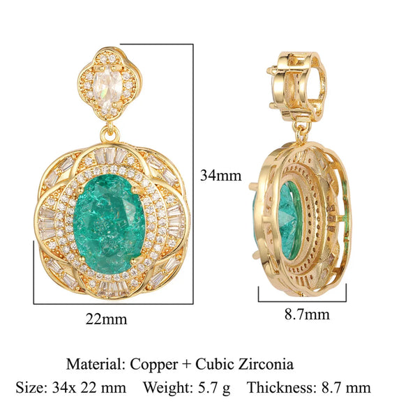 Luxurious Peacock Butterfly Gem Plating Inlay Zircon Charms Jewelry Accessories