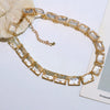 Luxurious Simple Style Shiny Geometric Alloy Inlay Resin Women's Necklace