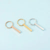 Luxurious Customization Laser Engraving Solid Color 304 Stainless Steel Unisex Keychain