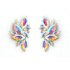 Luxury Alloy Drop Shape Dangle Earrings With Ab Crystal Inlay For Women Bridal Gem Style Earrings