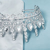 Luxury Alloy Rhinestone Crown Tiara Elegant Wedding Bridal Party Headdress For Women With Diamond Style Detailing