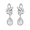 Luxury Bridal Jewelry Retro Marquise Rhinestone Alloy Drop Shape Earrings Set With Gemstones For Women