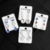Luxury Bridal Jewelry Retro Marquise Rhinestone Alloy Drop Shape Earrings Set With Gemstones For Women