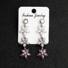 Luxury Bridal Jewelry Retro Marquise Rhinestone Alloy Drop Shape Earrings Set With Gemstones For Women