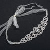 Luxury Bridal Rhinestone Alloy Headband Elegant Plaid Pattern Wedding Hair Accessory For Women