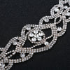 Luxury Bridal Rhinestone Alloy Headband Elegant Plaid Pattern Wedding Hair Accessory For Women