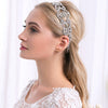 Luxury Bridal Rhinestone Alloy Headband Elegant Plaid Pattern Wedding Hair Accessory For Women