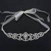 Luxury Bridal Rhinestone Alloy Headband Elegant Plaid Pattern Wedding Hair Accessory For Women