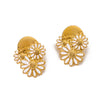 Luxury Chrysanthemum Daisy Earrings For Women Stainless Steel With 18K Furnace Vacuum Plating Geometric Style