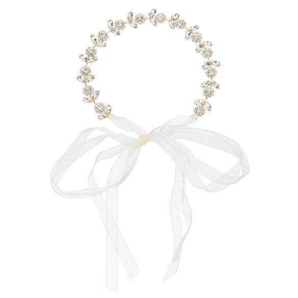 Luxury Crystal Rhinestone Sunflower Bridal Headband Elegant Wedding Hair Accessory For Women