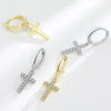 Luxury Diamond Design Cross Earrings Copper