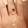 Luxury Geometric Line Opening Adjustable 316L Stainless Steel Gold Plated Handinlaid Zircon Fashion Ring
