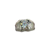 Luxury Geometric Metal Men's Ring With Micro Inlay Electroplated Fashion Jewelry
