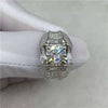 Luxury Geometric Metal Men's Ring With Micro Inlay Electroplated Fashion Jewelry