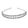 Luxury Handmade Crystal Rhinestone Double Layer Wedding Headband Simple Bridal Hair Accessory For Women