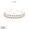 Luxury Handmade Crystal Rhinestone Double Layer Wedding Headband Simple Bridal Hair Accessory For Women