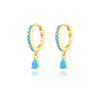 Luxury High Grade Hot Selling Women's Colorful Water Drop Earrings In Geometric Pattern Copper Material With Zircon Inlaid