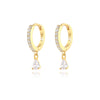 Luxury High Grade Hot Selling Women's Colorful Water Drop Earrings In Geometric Pattern Copper Material With Zircon Inlaid