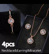 Luxury Ladies Quartz Bracelet Watch With Alloy Case And Stainless Steel Clasp Round Dial Fashion Style