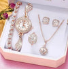 Luxury Ladies Quartz Bracelet Watch With Alloy Case And Stainless Steel Clasp Round Dial Fashion Style