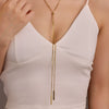 Luxury Long Drawable Snake Bone Chain Necklace Stainless Steel Electroplated Women's Jewelry