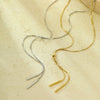 Luxury Long Drawable Snake Bone Chain Necklace Stainless Steel Electroplated Women's Jewelry