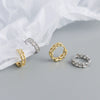 Luxury Metal S925 Sterling Silver Geometric Style Electroplated Casual Earrings