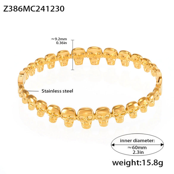 Luxury Minimalist Ring And Bracelet Combination Titanium Steel 18K Gold Plated Geometric Diamondencrusted Zircon Bracelet
